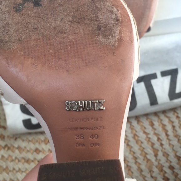 Schutz Ervinia Ankle Strap Heels with Wooden Heel - Picture 6 of 7